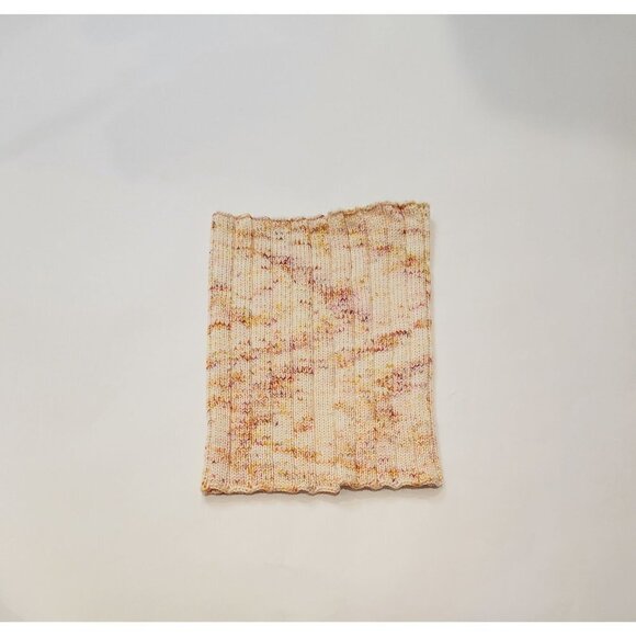 HANDMADE Rib Knit Snood Tube Scarf Cowl Shawl Yellow Variegated Stretch New - Picture 5 of 12